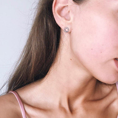 Vintage Round Donuts Stud Earrings