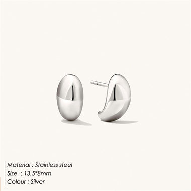 Stylish Smooth Thick Hoop Stud Earring