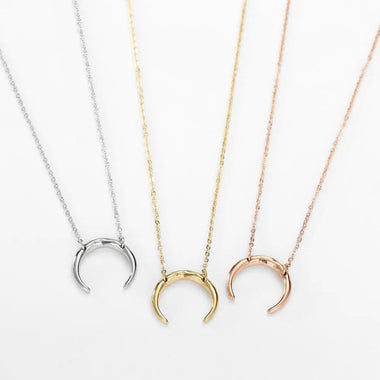 Stylish Minimalist Moon Pendant Necklaces