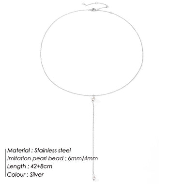 Elegant Imitation Pearl Pendant Necklace