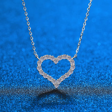 2CT Radiant Heart Moissanite Pendant Necklace