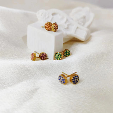 Sophisticated Birthstone Stud Earrings