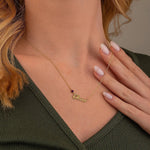 Personalized Customized Letter Birthstone Choker