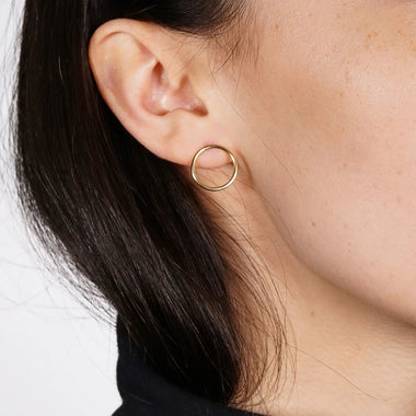 Minimalist Circle Stud Earrings