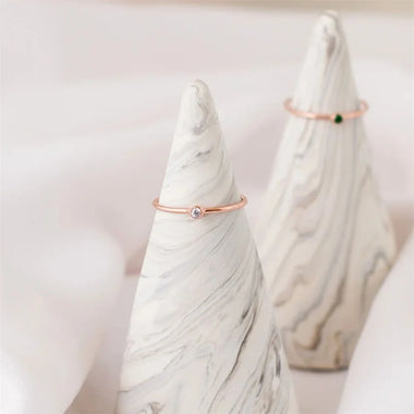 Minimalist Birthstone Ring