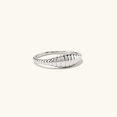 Textured Stainless Steel Couple Rings