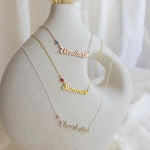 Personalized Customized Letter Birthstone Choker
