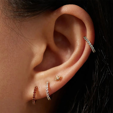 Elegant Birthstone Hoop Earrings