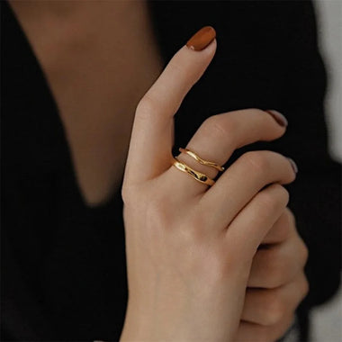Personalized Irregular Wave Ring