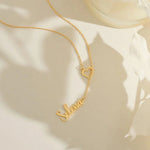 Personalized Custom Name Heart Clasp Necklace