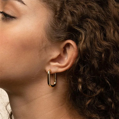 Vintage U-Shape Circle Stud Earrings