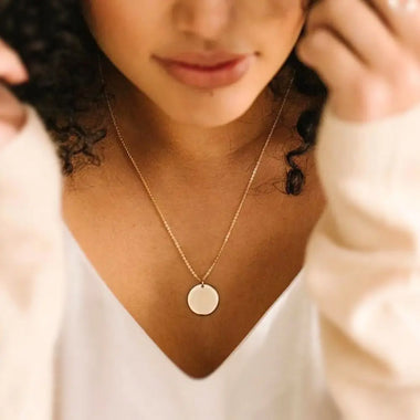 Minimalism Round Sequins Pendant Necklace