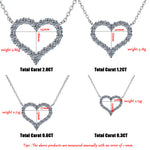 2CT Radiant Heart Moissanite Pendant Necklace