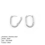 Pendientes vintage con forma de U circular