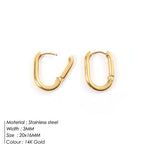 Pendientes vintage con forma de U circular