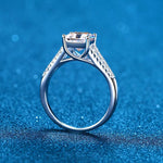 Bagues de fiançailles Moissanite Asscher Cut 2Ct
