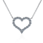 2CT Radiant Heart Moissanite Pendant Necklace