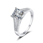 Bagues de fiançailles Moissanite Asscher Cut 2Ct