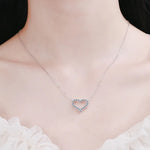 2CT Radiant Heart Moissanite Pendant Necklace