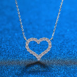 2CT Radiant Heart Moissanite Pendant Necklace