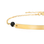 Bracelet minimaliste géométrique en perles noires