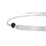 Bracelet minimaliste géométrique en perles noires