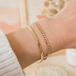 Dainty Classic Double Layer Snake Cuban Bracelets