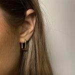 Pendientes vintage con forma de U circular