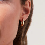 Pendientes vintage con forma de U circular