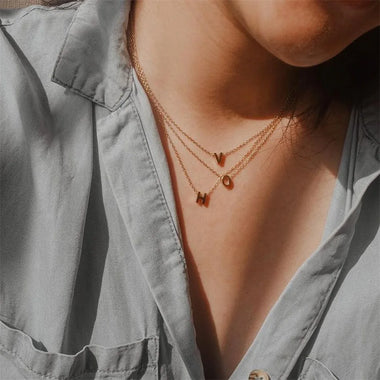 Collier avec pendentif initial de 26 lettres de l'alphabet