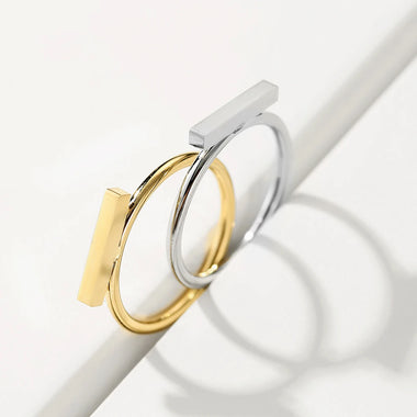 Anillo apilable de barra minimalista