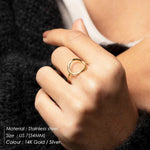 Minimalist Round Geometric Ring
