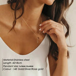Dainty Bar Disc Pendant Chain Necklaces