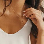 Dainty Bar Disc Pendant Chain Necklaces