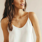 Dainty Bar Disc Pendant Chain Necklaces
