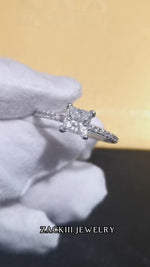 Princess Cut Moissanite Ring