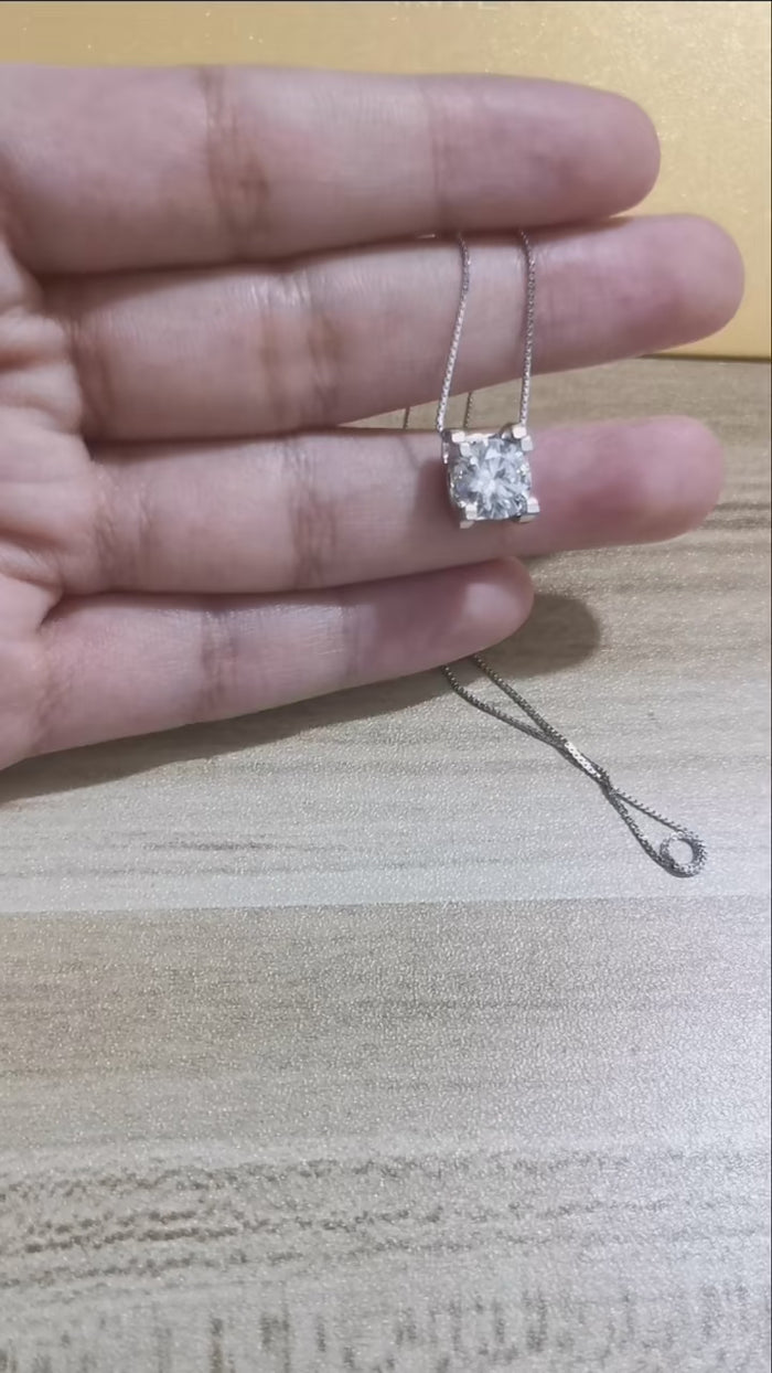 925 Sterling Silver Diamond Necklace
